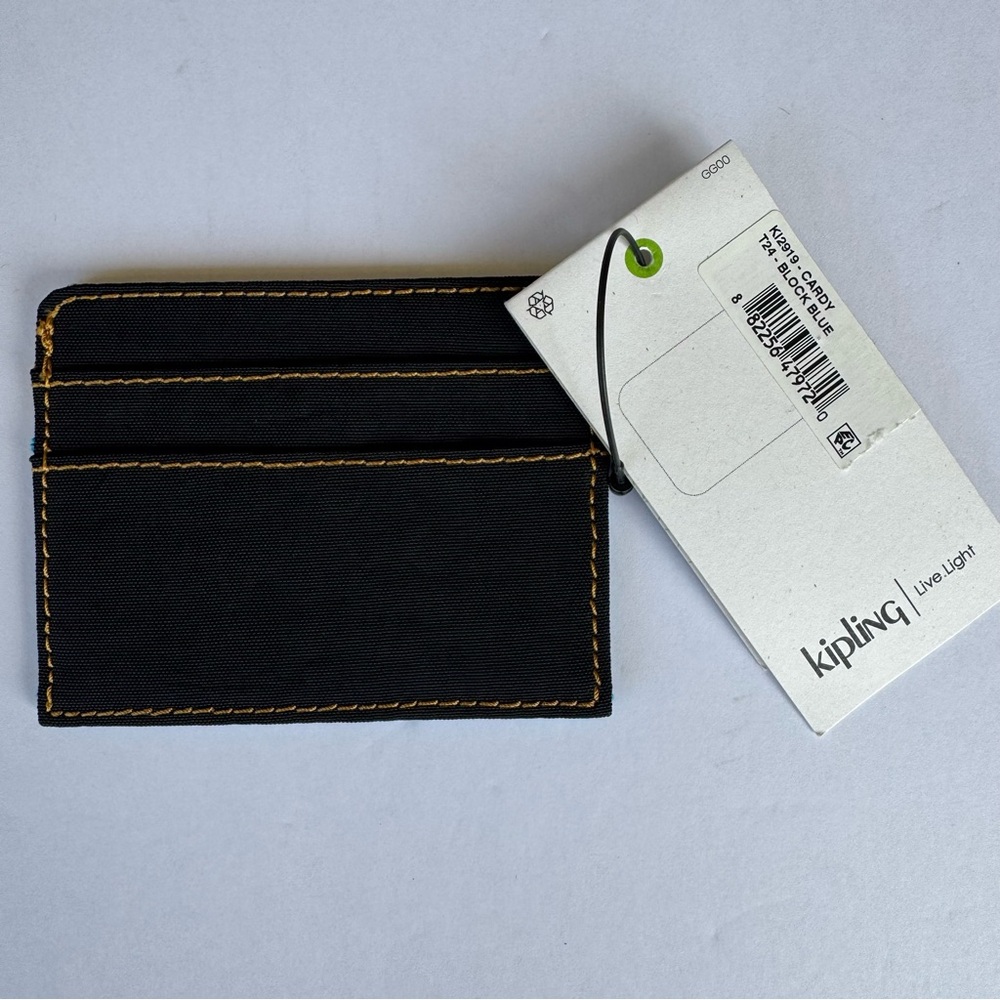 Kipling Cardy Card Holder Wallet - T24 Block Blue NWT - Picture 2 of 4